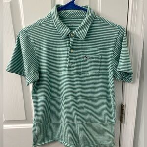 Vineyard Vines prima cotton green  boys polo shirt 12